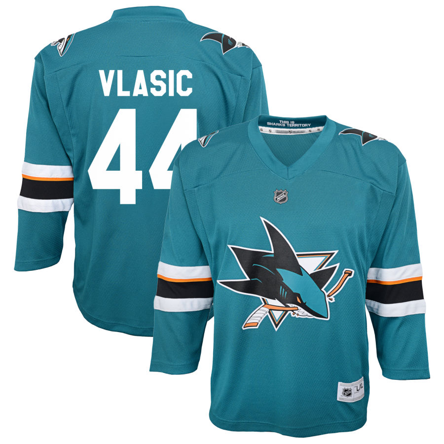 Marc-Edouard Vlasic San Jose Sharks Youth 2021/22 Home Replica Jersey - Teal
