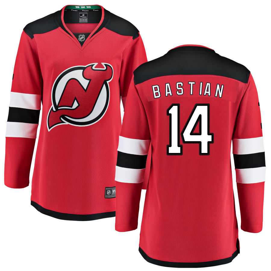 Nathan Bastian New Jersey Devils Fanatics Branded Women's Home Breakaway Jersey - Red