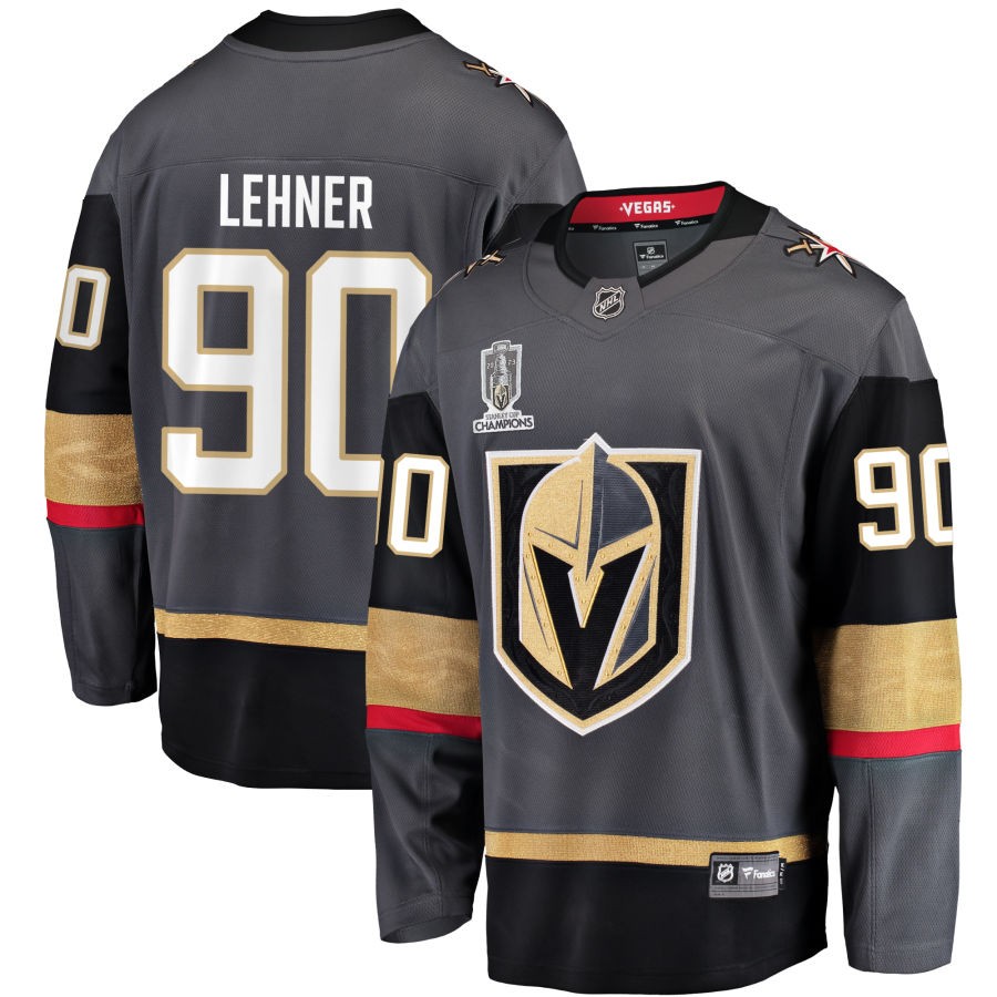 Robin Lehner  Vegas Golden Knights Fanatics Branded 2023 Stanley Cup Champions Alternate Breakaway Jersey - Black